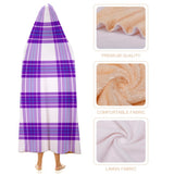 Kids Cosy Tartan Hooded Blanket (40" x 50") - Free p&p Worldwide