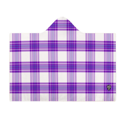Kids Cosy Tartan Hooded Blanket (40" x 50") - Free p&p Worldwide