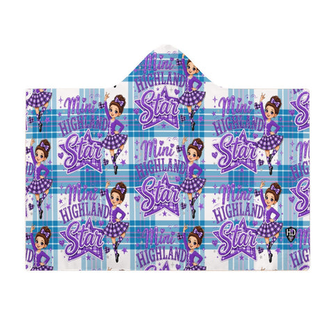 Kids Cosy Tartan Hooded Blanket  Free p&p Worldwide