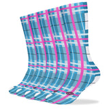 ✨ 'Bute Sky' Tartan Knee Length Kids Socks ( 1Pairs)✨Free p&p UK