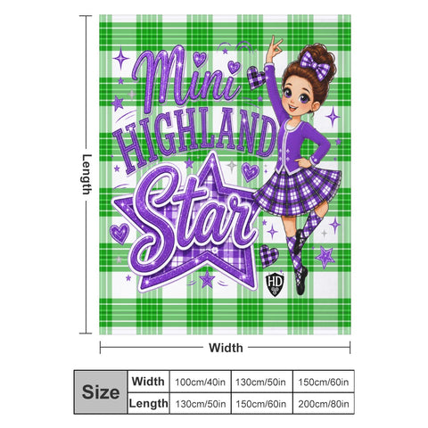 Highland Dancer Blanket - Free p&p Worldwide