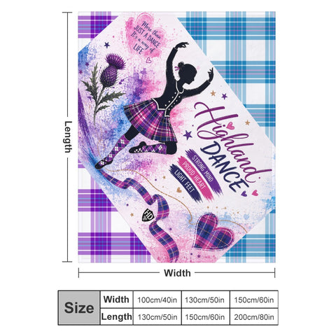 Highland Dancer Blanket - Free p&p Worldwide