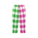 Tartan Cropped Pajama Pants - Free P&P Worldwide