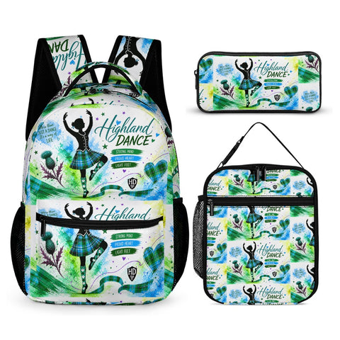 Highland Dancer Kids Backpack, Lunch Bag & Pencil Case - Free p&p Worldwide