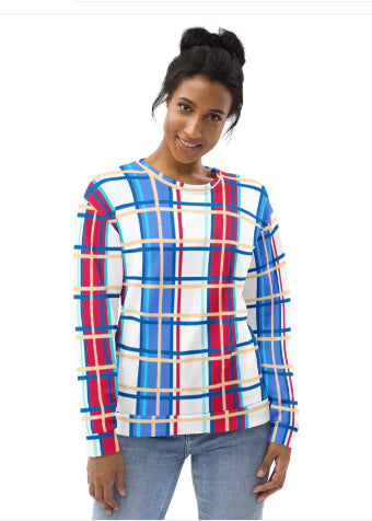 Modern Tartan Unisex Sweatshirt