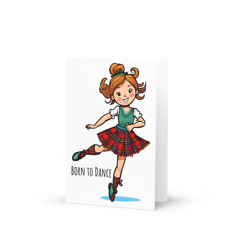 Cartoon Highland Dancer Greeting card