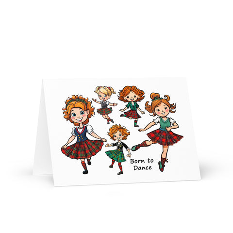 Cartoon Highland Dancer Greeting card