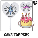 Highland Dancer Cake Topper - Heart Clear Acrylic