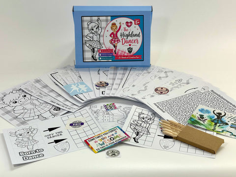The Highland Dancer Colour & Activity Box - with Pencils