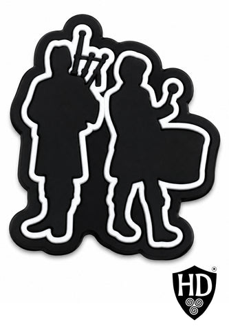 Highland Piper & Drummer  Shoe Charm - Free p&p in the UK