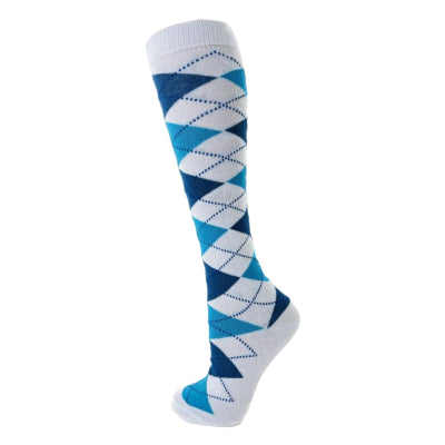 White & Blue  Practice Socks