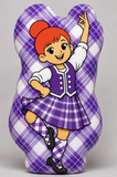 A Wee Highland Dancer™ – Purple Tartan – Choice of Hair Colour