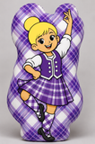A Wee Highland Dancer™ – Purple Tartan – Choice of Hair Colour