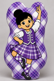 A Wee Highland Dancer™ – Purple Tartan – Choice of Hair Colour