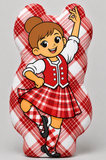 A Wee Highland Dancer™ – Red Tartan – Choice of Hair Colour