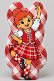 A Wee Highland Dancer™ – Red Tartan – Choice of Hair Colour