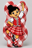 A Wee Highland Dancer™ – Red Tartan – Choice of Hair Colour