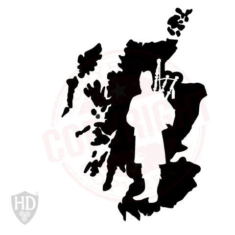 Scotland Piper Decal