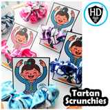 Bute Sky Tartan Scrunchie