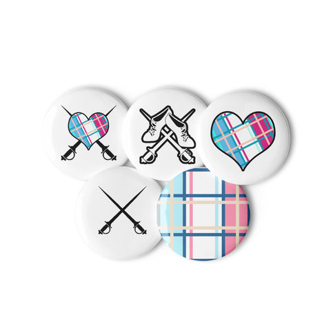 HD Set of 5 pin buttons badges