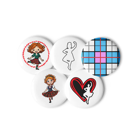 HD Set of 5 pin buttons badges