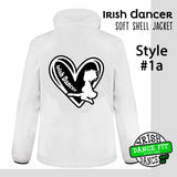 Irish Dancer Soft Shel Fitted Jacket - Ladies - Different Designs - Personalised with Name