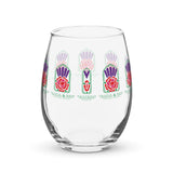 THISTLE & ROSE Stemless wine glass