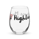 Stemless wine glass