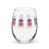 THISTLE & ROSE Stemless wine glass