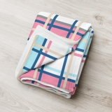 Belle Pastal Tartan Throw Blanket