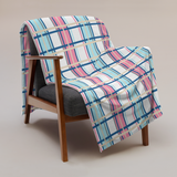 Belle Pastal Tartan Throw Blanket