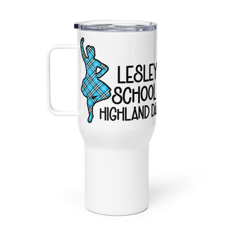 LESLEY'S SCHOOL OF HIGHLAND DANCING Travel mug with a handle - girl mug