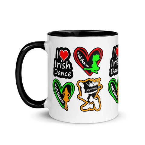 Irish Dancer Mug with different Color Inside - FREE p&p Worldwide