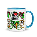 Irish Dancer Mug with different Color Inside - FREE p&p Worldwide