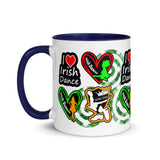 Irish Dancer Mug with different Color Inside - FREE p&p Worldwide