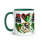 Irish Dancer Mug with different Color Inside - FREE p&p Worldwide