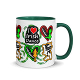 Irish Dancer Mug with different Color Inside - FREE p&p Worldwide