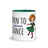 Cartoon Highland Dance Mug (different colour insides)