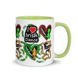 Irish Dancer Mug with different Color Inside - FREE p&p Worldwide