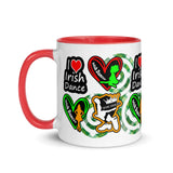 Irish Dancer Mug with different Color Inside - FREE p&p Worldwide