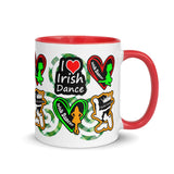 Irish Dancer Mug with different Color Inside - FREE p&p Worldwide