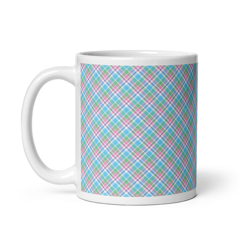 White glossy mug