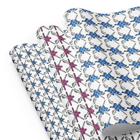 HIGHLAND DANCER WRAPPING PAPER SHEETS - 3 SHEETS FREE p&p Worldwide