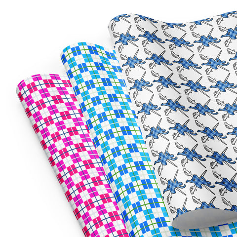 HIGHLAND DANCER WRAPPING PAPER SHEETS - 3 SHEETS FREE p&p Worldwide