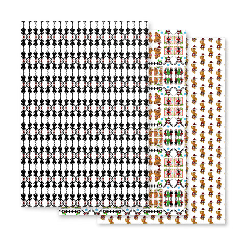 HIghland Dancer Christmas Wrapping paper sheets x3 sheets
