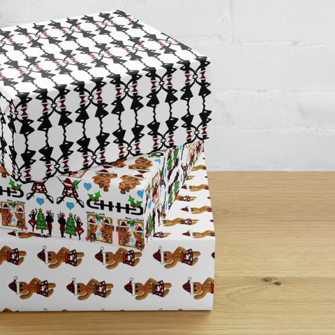 HIghland Dancer Christmas Wrapping paper sheets x3 sheets