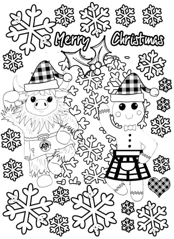 A4 XMAS Colour In Sheet #19