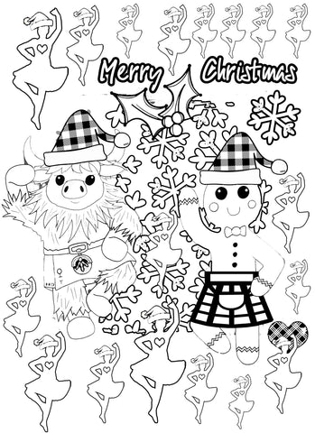 A4 XMAS Colour In Sheet #21