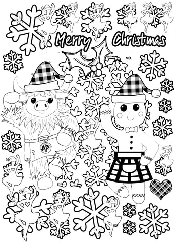 A4 XMAS Colour In Sheet #22