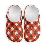HD Red Heather Tartan - Kids Clog - FREE p&p Worldwide